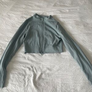 Set active mini cropped zip up